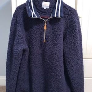 Navy Striped Sherpa